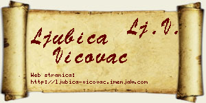 Ljubica Vićovac vizit kartica